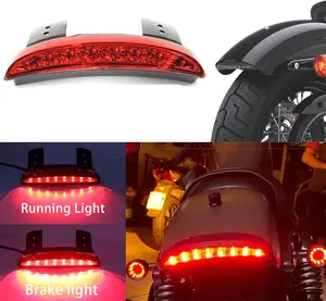Dreamizer LED Motorcycle Tail Light Chopped Motorcycle Smoke Rear Fender Edge Plate Rear Brake License Light For Sportster XL883N 1200N XL1200V XL1200X