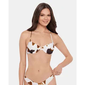 Steve Madden HIDEOUT BIKINI TOP COW PRINT