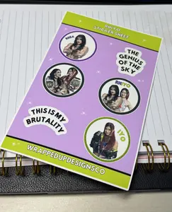 Wrestling Rhiyo Inspired Vinyl Sticker Sheet