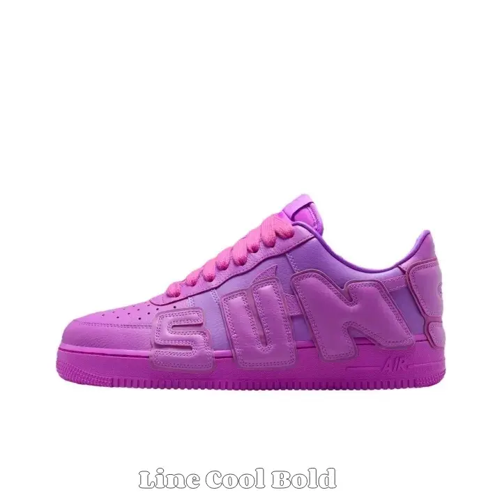 Unisex Solid Purple Street Sneakers - Brand-New, Raised Letter Decoration, Vent Holes, Air Cushion Comfort, Thick Slip-Proof Rubber Sole, Original Shoe Box - For Commute, Gym (Sports Collectibles Accessory)
