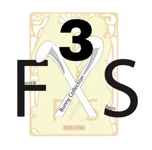 V3 Bunny Girl Paradise - FXS Custom Gold-Color Metal Collectible Trading Card