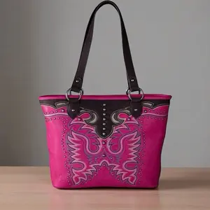 Montana West Embroidered Scroll Collection Concealed Carry Tote