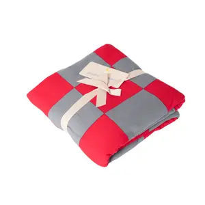 Red & Gray Adult Swaddle Blanket