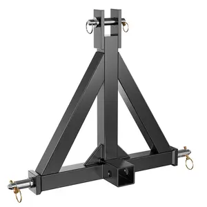 Garvee Tow Hitch 2 Inch, 3 Point Trailer Hitch with 2" Receiver, 3 Pt Tractor, Compatible with Category 1, John Deere, Kubota, Kioti, Yanmar, Cat, Tractor, Heavy Duty Quick Hitch Drawbar Adapter, Black