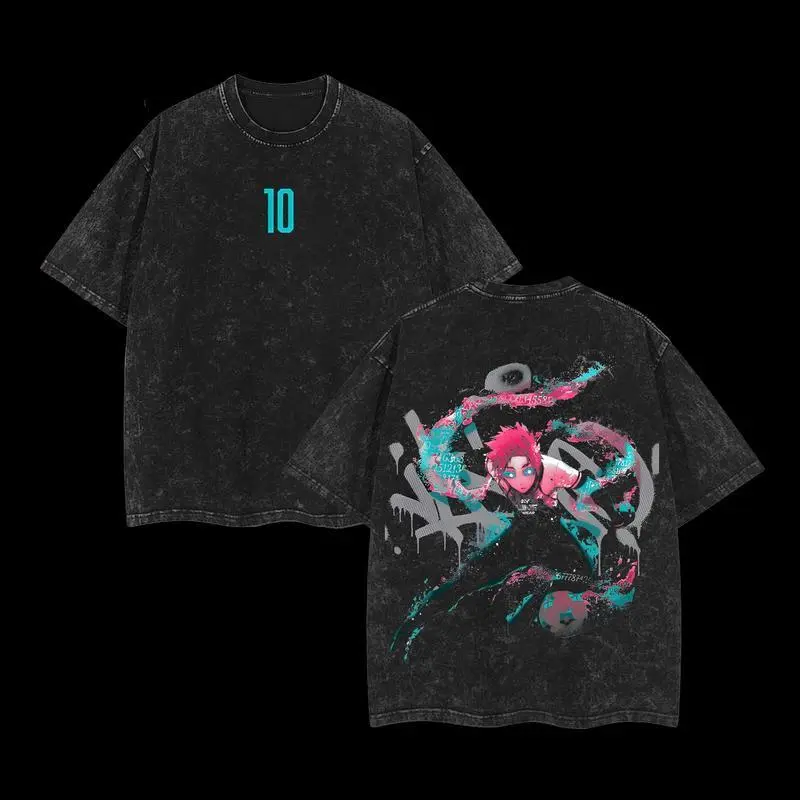 [COLLECTION] Blue Lock Anime Shirt Featuring Shidou, Nagi, Isagi, Sae ITOSHI, Bachira, and Baro – Vintage Washed Oversized Heavyweight Cotton Tee with Bold Graphics, Perfect Gift for Soccer Manga Fans and Streetwear Lovers