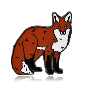 Red Fox Enamel Pin