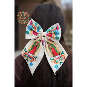 Virgen Mexican Bow Clips Small Virgen Mexican Bow Clips Small