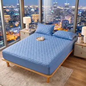 Diamond Quilted Waterproof Mattress Protector Set with Soft Mattress Pad, 16" Deep Pockets, Breathable Microfiber, Included Pillowcases, Machine Washable, Fits Twin, Full, Queen, King