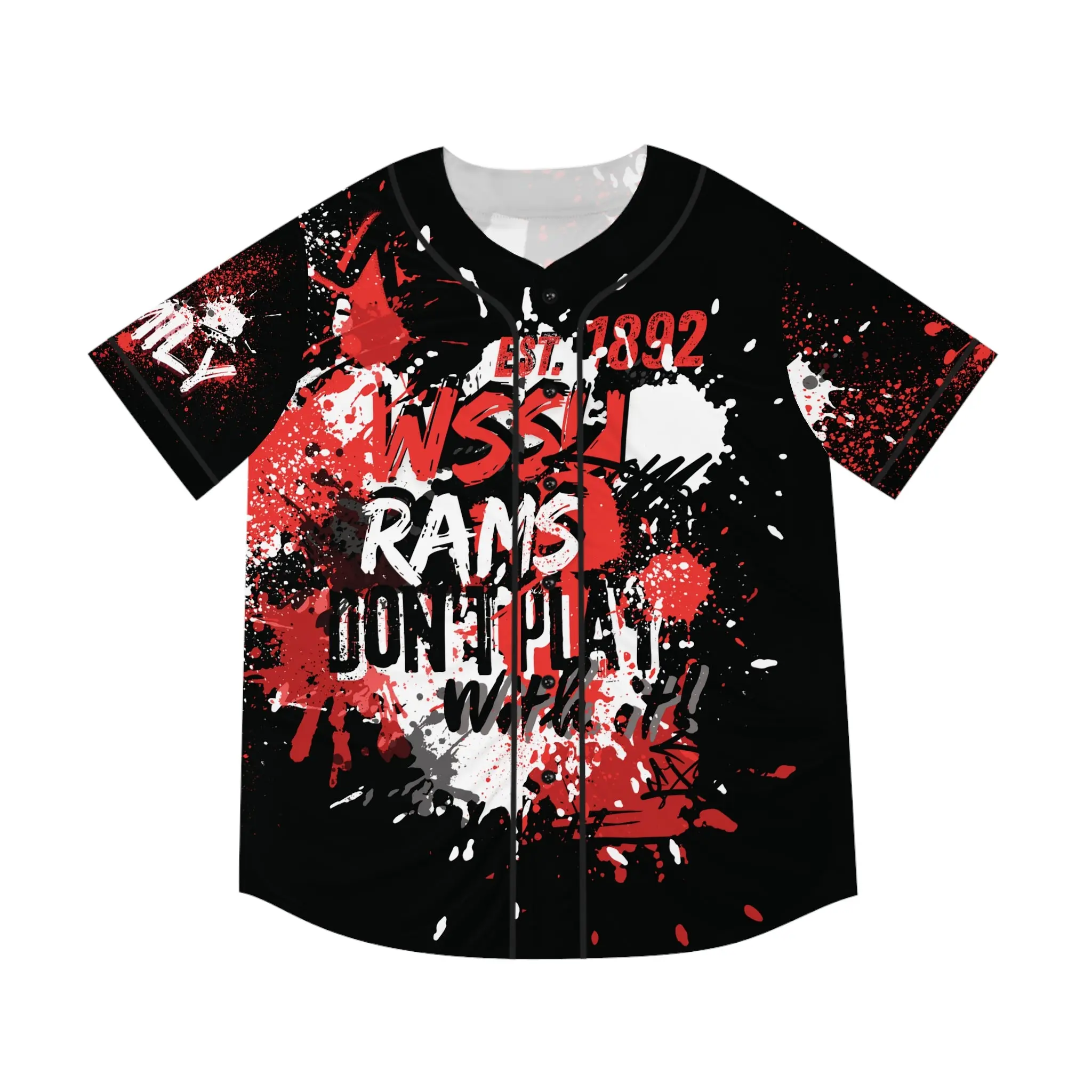 Rep Your HBCU WSSU Men’s Baseball Jersey Black – Bold Graphic Streetwear | FirstGen Designs