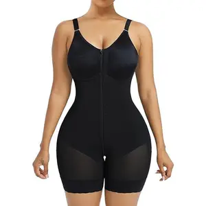 Women’s  Fajas Colombianas shapewear Tummy Control Butt Lifter Shaper with Zipper Crotch detachable shoulder strap Summervibes