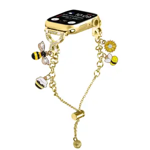 Rhinestone Embellished Apple Watch Band S10/9/8/7/6/5/4- Women’s Sparkling Replacement Strap 38/40/41/42/44/45/46/49mm (Band Only)