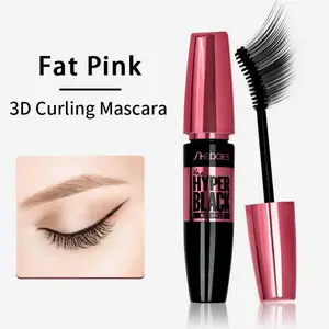 Thick Voluminous Smudge Proof Waterproof Mascara, Long Lasting Fiber Lash Curler, 3D Stereo Lengthening Base, Suitable for Short Fine Sensitive Eyelashes