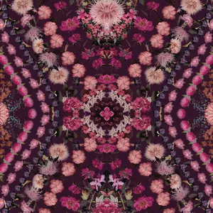 Mr. Kate Dried Flower Kaleidoscope Peel & Stick Wallpaper in Pink