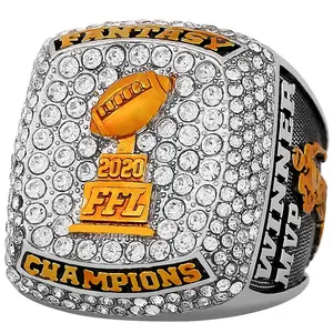 2020 fantasy football , championship ring, new popular jewelry fashion  metal  large ring jewelry