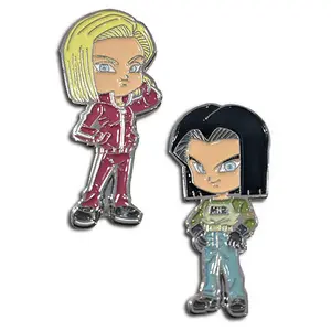 Dragon Ball Super - Android 17 & Android 18 Enamel Pins