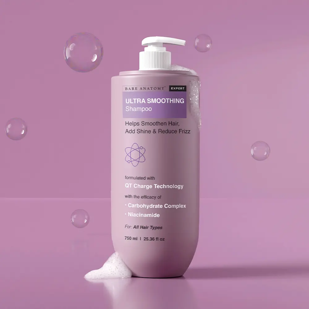 Ultra Smoothing Shampoo – Frizz Control & Hydration | Paraben & Sulphate-Free Formula for Silky, Healthy Hair | Nourishes, Repairs & Smoothens Dry, Damaged Hair 750ml