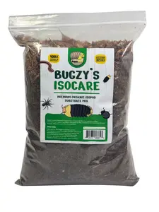 Bugzy's Isocare Terrarium Bioactive Substrate Mix for Isopods Reptiles Amphibians Springtails All Natural Nutrient Rich Blend 4 Quart