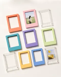 Magnetic Mini Photo Frames, 10-Pack Mixed Color 3-Inch Magnetic Frames for Refrigerator, Home Decor