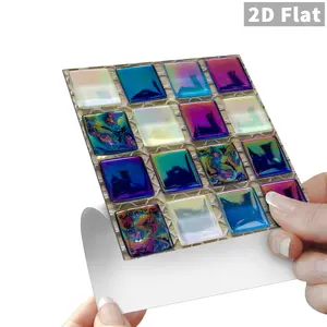 2D Flat Self-Adhesive Mosaic Wall Stickers | For kitchen enthusiasts, renters, and home decor renovations | 3.94*3.94"*100pcs | Waterproof and easy to clean | Suitable for wall decoration in kitchens (oil-resistant), bathrooms, living rooms