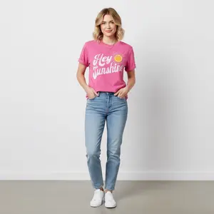 Retro 70s Inspired Positivity Tee - Funny, Oversized, Boho Style Unisex Shirt with Motivational Vibes, Soft Comfort Colors, Casual Cozy Outfit for Women and Men