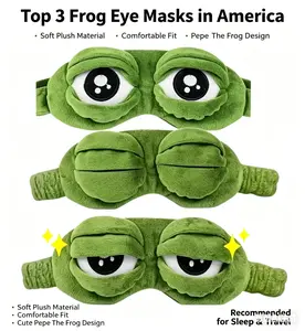 Sad Frog Funny Sleep Mask, Soft Light Blocking Breathable Travel Eyemask