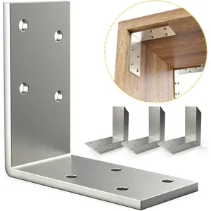 (15-Pack) Heavy Duty 12-Gauge Galvanized Steel L Brackets, 3"x3" Angle Iron Corner Braces for Wood Furniture, Bed Frames, Shelving & Timber Projects (90 Degree L-Shape Metal Brackets)