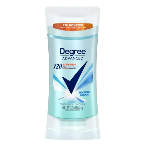 Advanced Protection Antiperspirant Deodorant Shower Clean for 72-Hour Sweat & Odor Control for Women, with Body Heat Activated Technology, 2.6 oz