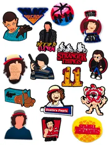 16-Piece Shoe Set, Stranger Things Cartoon Series, Comfortable Durable Fashion Design Decor, Ideal Gift for Trendsetters, Footwear Accessories