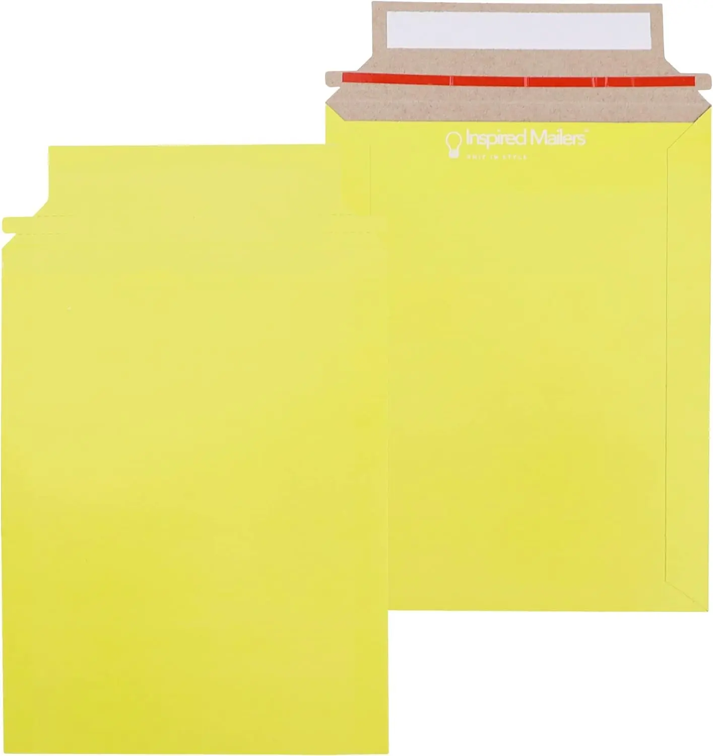 Paperboard Mailers 6x8-25 Yellow Small Paper Mailers -Cardboard Envelopes