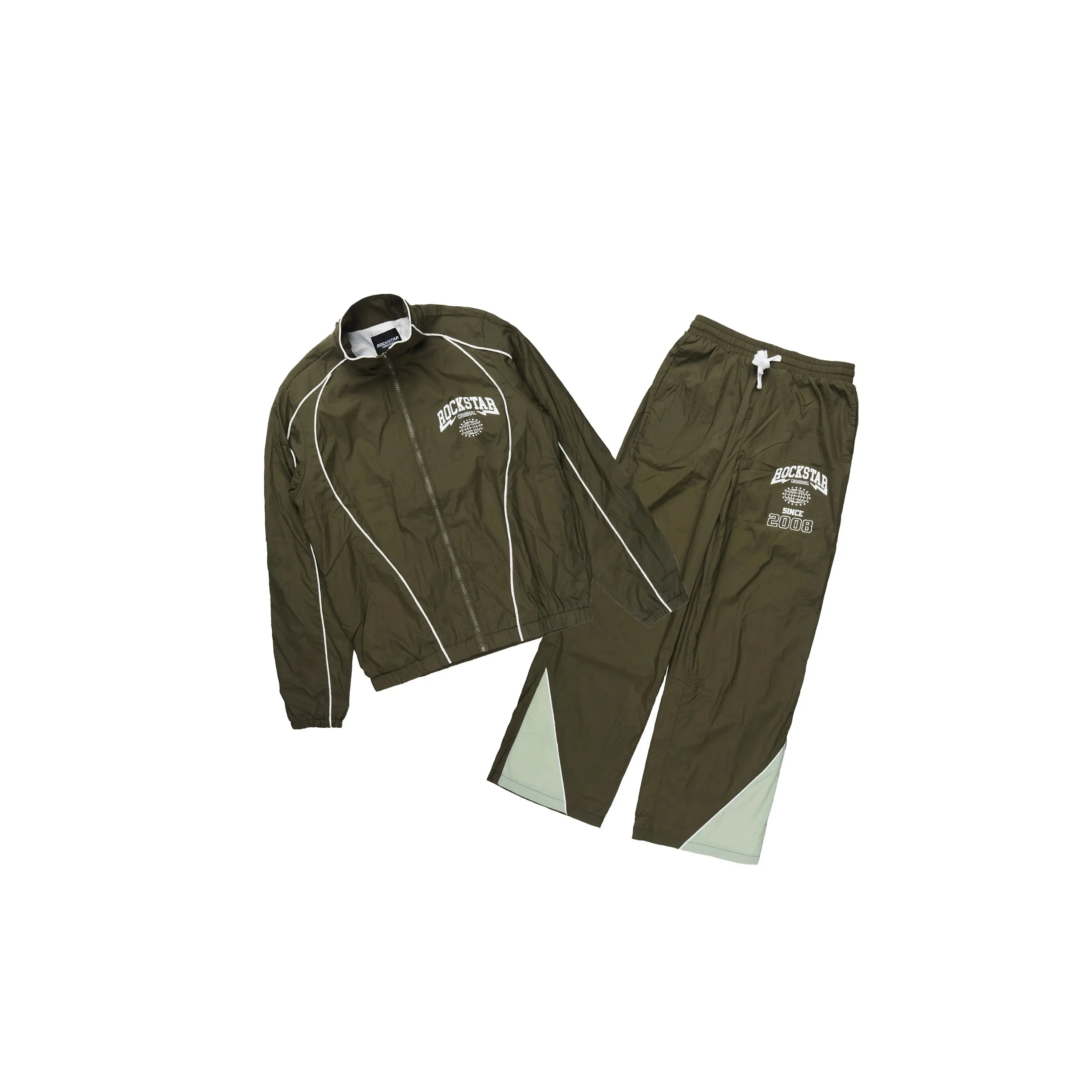 Boys Ventoso Olive Windbreaker Jacket Track Set Boys Ventoso Olive Windbreaker Jacket Track Set