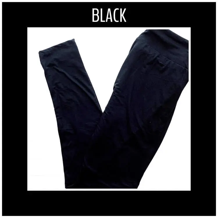 Single Solid Black Leggings