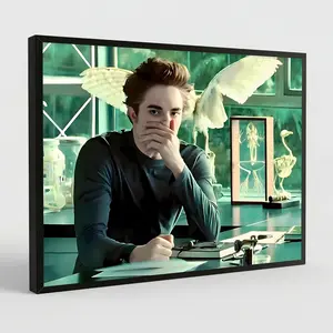 Funny Canvas Wall Art Bathroom Decor The Twilight Saga Movies Poster Print Edwards Oil Painting Humorous Picture Modern Artwork for Living Room Dorm Wall Home Decoration