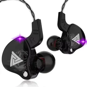 QKZ In-ear Design Wired Earphone, 1 Count HiFi Sport Earphone with Microphone, Music Earbuds for Running, Gaming, Sports, Work, Study, Light Weight Earbuds, In Ear Headphone