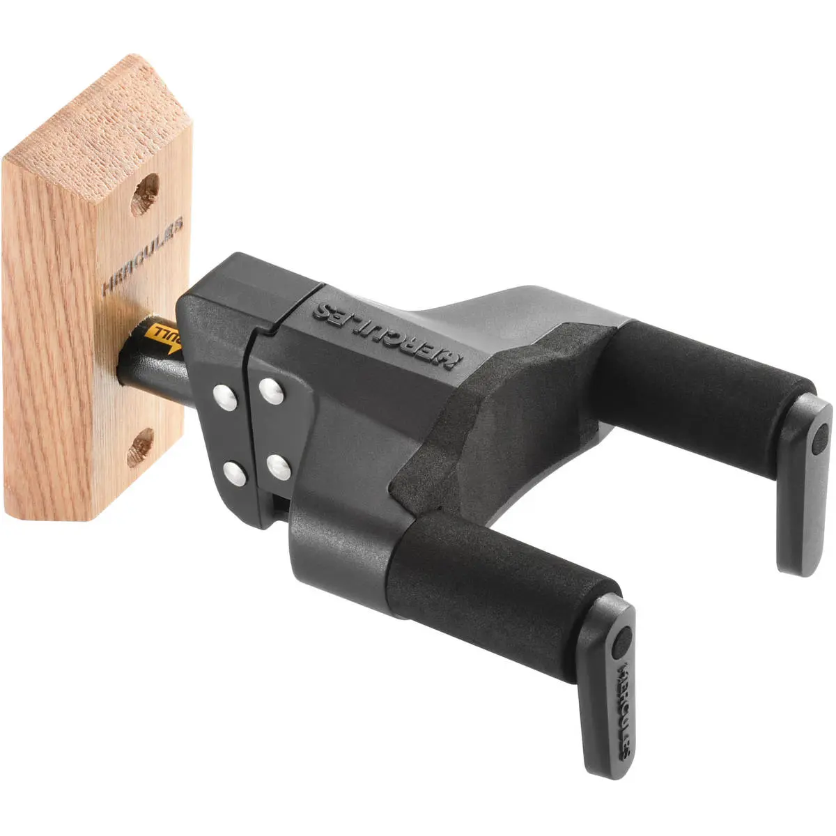 Hercules Stands GSP38WB PLUS Series Steel & Wood Base Universal Auto-Grip Short-Arm Wall Mount Guitar Hanger