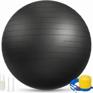 Yoga Ball, 660 lbs Anti-Burst Exercise Ball with Pump,  | Anti-Burst, Anti-Slip, SGS Certified, Strengthens Core, Improves Balance & Posture, Boosts Flexibility & Stability