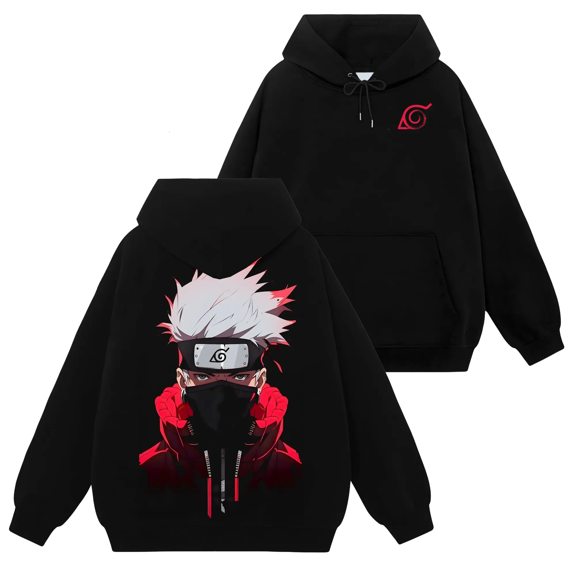 kakashi embroidered hoodie - TikTok Shop
