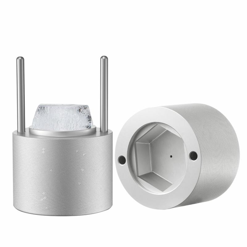 Ice Diamond Press Ice Ball Maker Kit 2.4-Inch Diamond Ice Press For Whiskey Cocktails And Bourbon, Round Ice Sphere Ball Maker, Bar Tool Accessory, Durable Stainless Steel Ice Maker For Home Bar And Entertaining