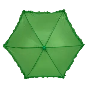 Green Umbrella with Ruffle 14.5" (Each)