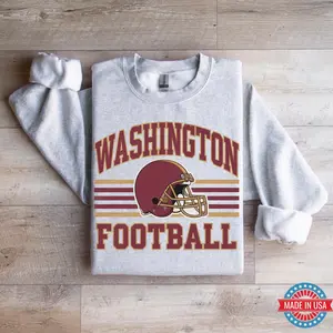 [Sale Up To 50%] Washington Football Vintage Sweatshirt, Washington Crewneck Commander Sweater, Washington Fan Gift, Washington, streetwear graphic tee