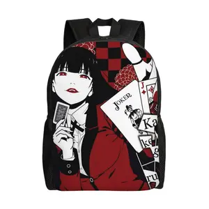 17 Inch Kakegurui Backpack Cute Lightweight Kakegurui cosplay Laptop Backpack Casual travel Daypack Kakegurui manga stuff for friends, colleagues, family