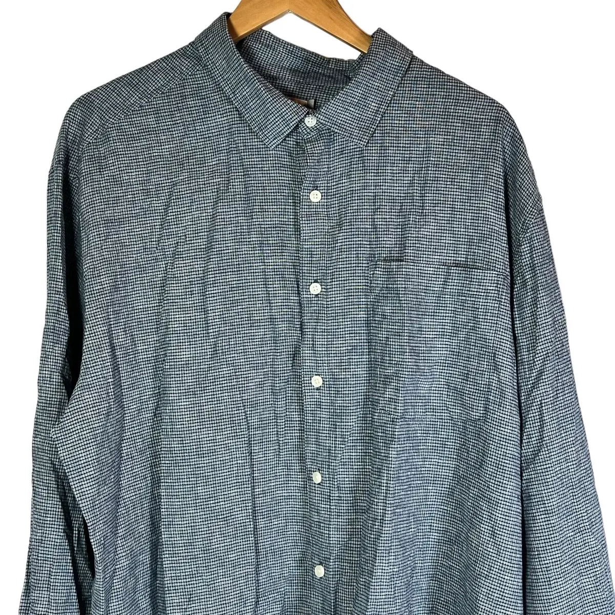 Goodfellow & Co Men's Long Sleeve Denim Heather Blue Shirt, Size X-Large
