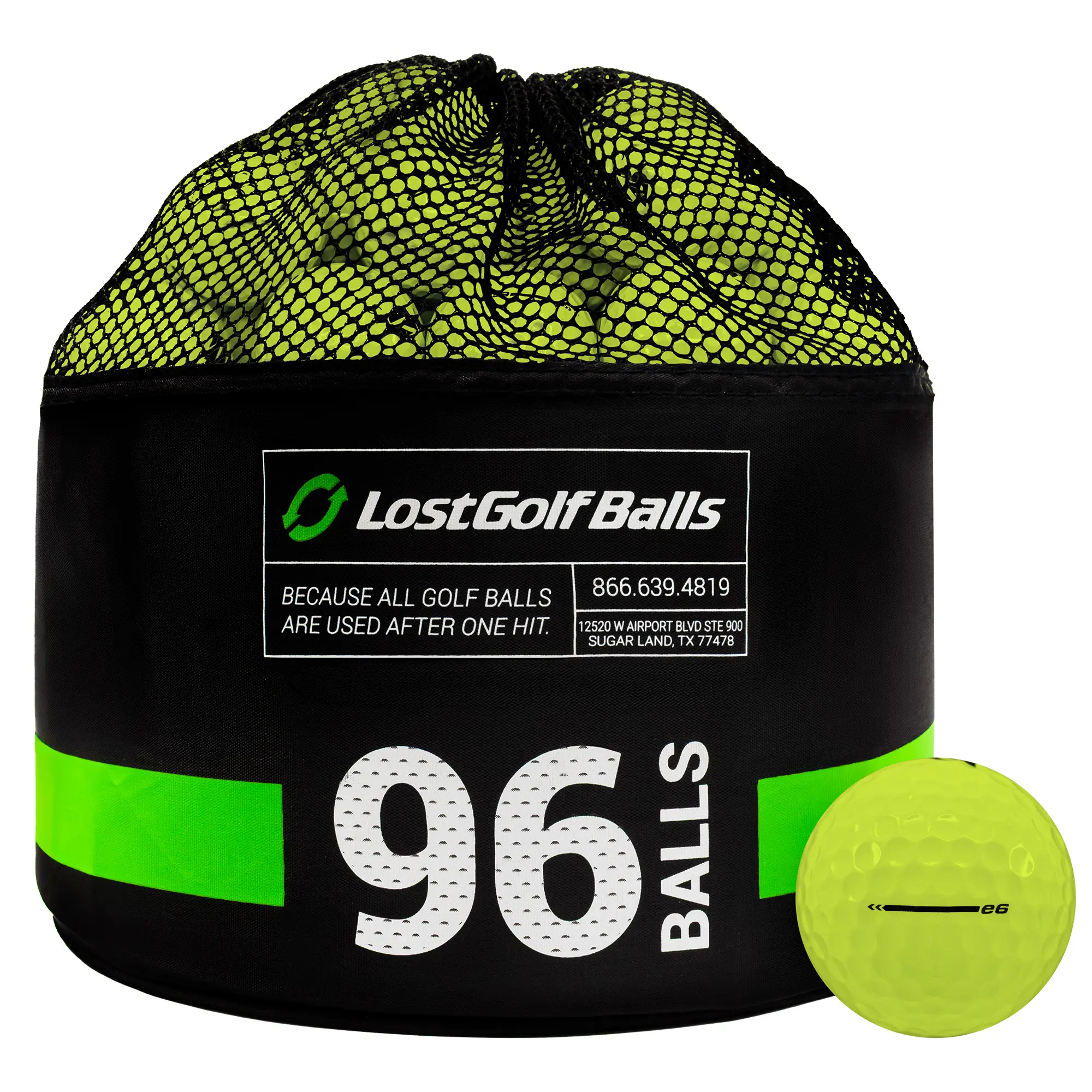 Bridgestone e6 Yellow Golf Balls - Mint - 96 Ball Bag