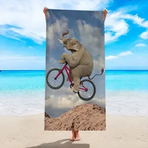 Magic Elephant Print Beach Towel, Quick-Dry Soft Microfiber, Multiple Sizes, Lightweight Sandproof, Foldable, Ideal for Swimming Yoga Fitness