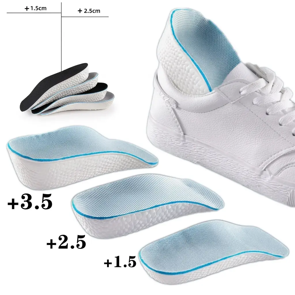 Height Increase Insoles Men Women Shoes Flat Feet Arch Support Orthopedic Insoles Heel Lift Memory Foam Soft Shoe Pads