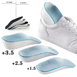 Height Increase Insoles Men Women Shoes Flat Feet Arch Support Orthopedic Insoles Heel Lift Memory Foam Soft Shoe Pads