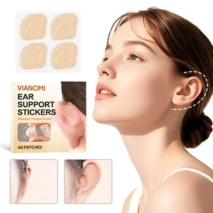 40 Patches Ear Styling Ear Support Stickers, Self-adhesive Ear Tape for Ear Contour and Ear Positioning, Cosmetic Patches, Reinforced Triangular Design for Instant Visual Face Slimming, Suitable for Daily Makeup, Photo Shoots and Parties, Women Beauty Mak