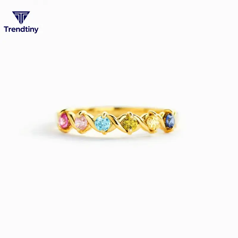 S925 Silver Personalized Birthstone Custom Ring for Women Index Finger Ring