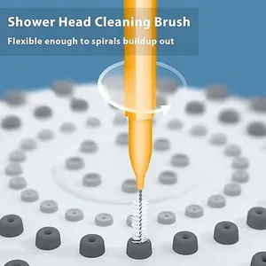 Multiplesize Shower Head Cleaner Tool, Shower Head Cleaning Brushes Small Hole, Showerhead Cleaner Picks Unclogging Tiny Nozzle Little Gaps 3D Printer Opening, Orange