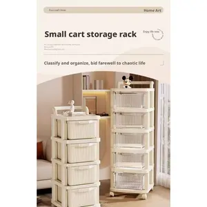 Drawer-type storage cabinet,storage organization, multi-layer gap mobile snack trolley, kitchen organization,thickened simple large-capacity storage cabinet for the living room