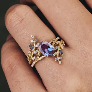 2pcs Elegant Shiny Multicolor Cubic Zirconia Rings, Engagement Jewelry Accessories for Women, Suitable as a gift for family/friends/loved ones for both men and women